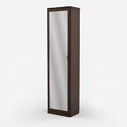 Шкаф 1-дверный с зеркалом Кэри голд, цвет Венге